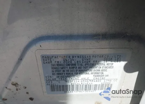 2016 Nissan Sentra Sr из США, поврежденный, VIN 3N1AB7AP8GY301427